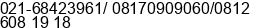 Mobile number of Mrs. Alex/ Mariana at JAKARTA