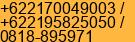 Phone number of Mr. Ajie at Jakarta Selatan